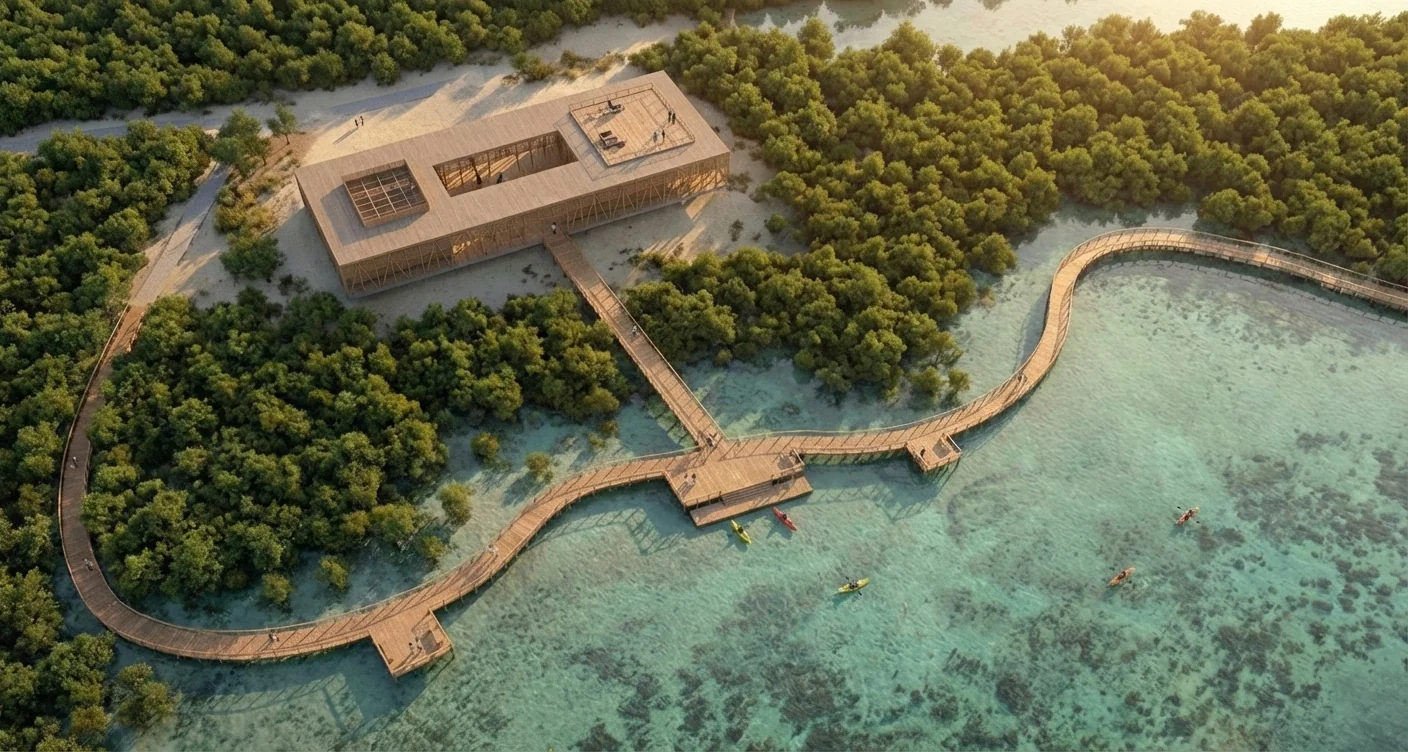 Pandangan udara kawasan pesisir Pantai Utara Jawa